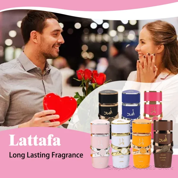 Original Arab Perfumes Lattafa Yara For Women Lattafa Asad Bourbon For Men Long-lasting Arabian Perfume Eau de Parfum Spray – Image 2