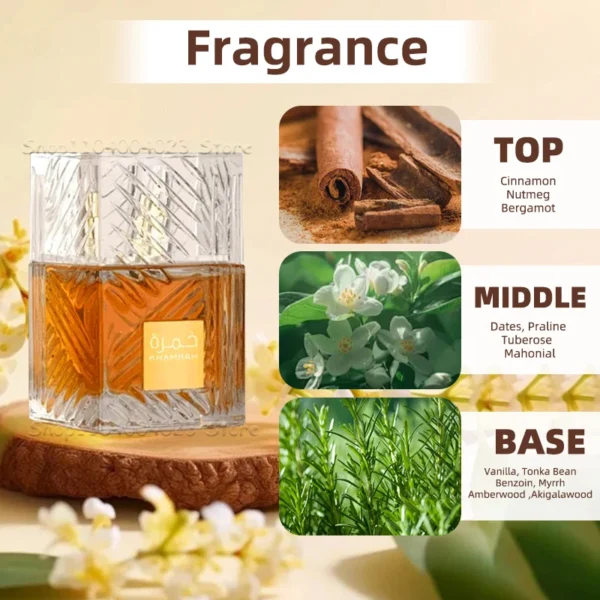 Lattafa Khamrah Perfume Eau de Parfum Spray Original Arabian Perfume Aromatic Spicy Fragrance For Women For Men For Evening Wear – Image 3